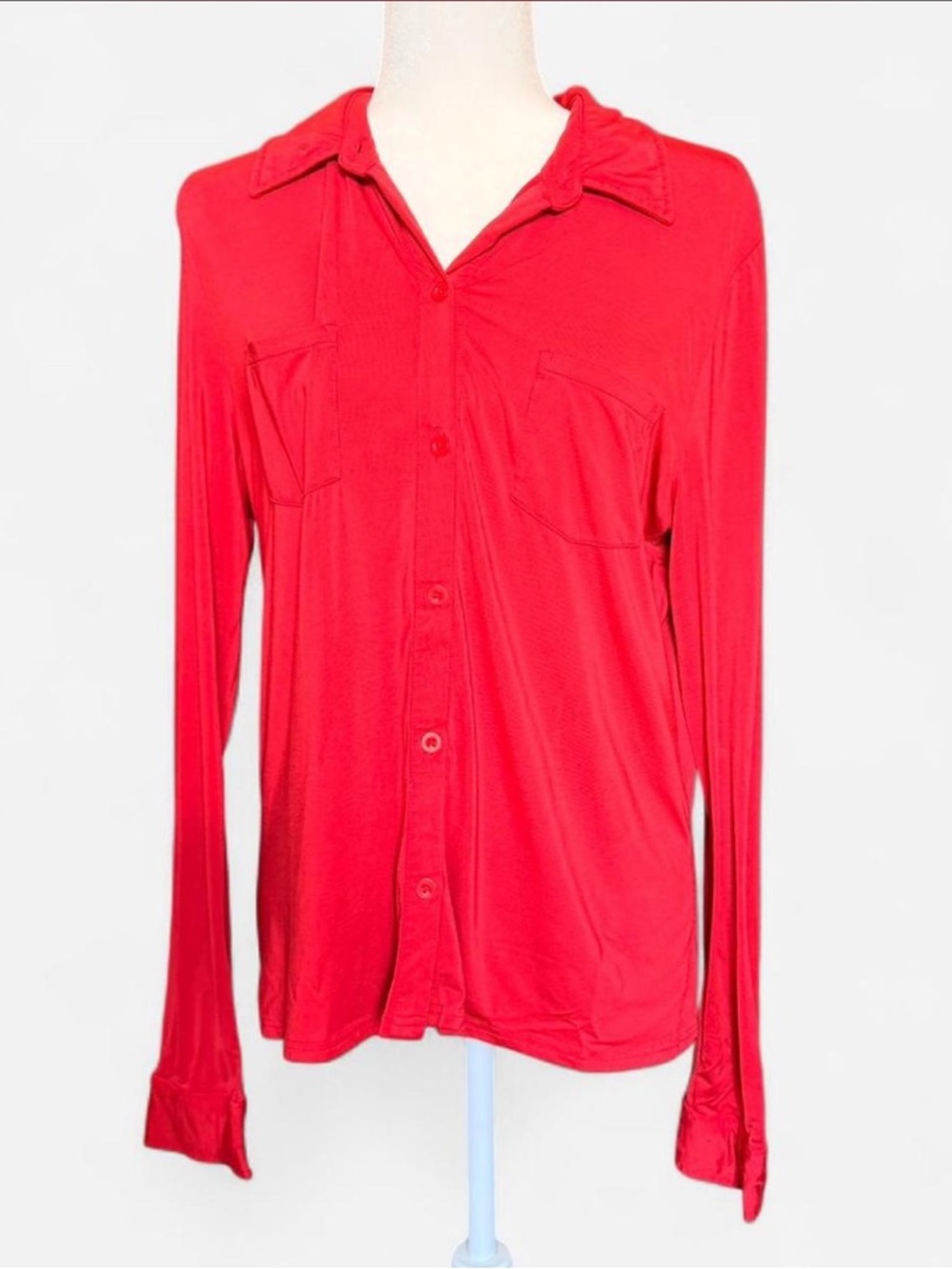 GAP Red Collared Blouse